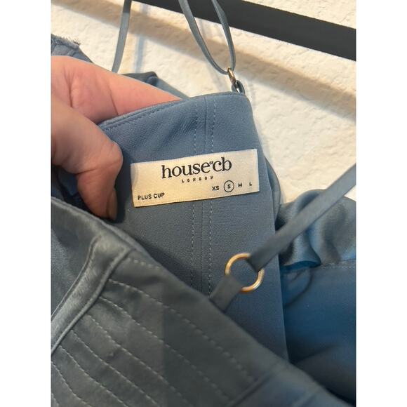 NWOT House of CB Myrna Aegean Blue Corset Midi Dress - Picture 6 of 8